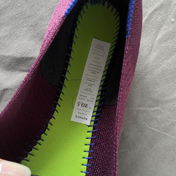 Rothy’s The Almond Loafer In Plum Twill - Picture 10 of 10